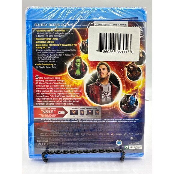 Guardians of the Galaxy Vol. 2 Blu-Ray DVD New Sealed PG 13 Chris Pratt - Picture 2 of 2